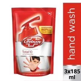 Lifebuoy Germ Protection Handwash 185 Ml (Refill Pack Of 3)