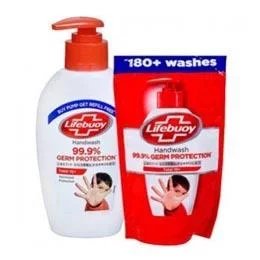 Lifebuoy Handwash 190 Ml (Buy Pump Get Refill Free)